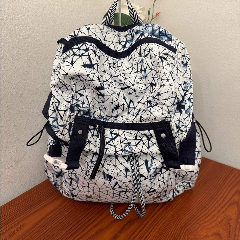 Lululemon Athletica Blue and White Artistic Backpack